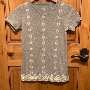 J. Crew embroidered tee